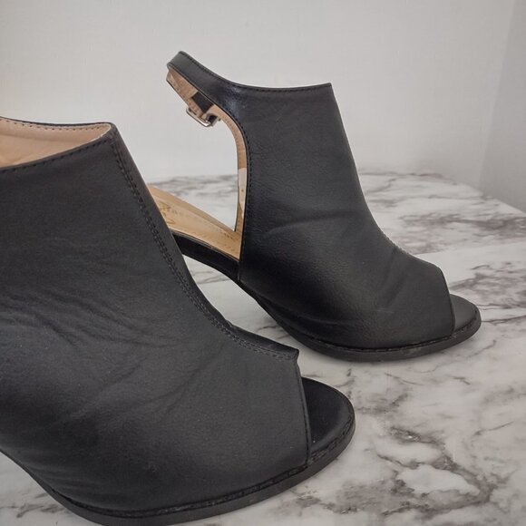 Chase & Chloe Willy -5 Women"s Slingback Buckled Open Toe‎ Heel Chunky Ankle 7.5 - Picture 5 of 11